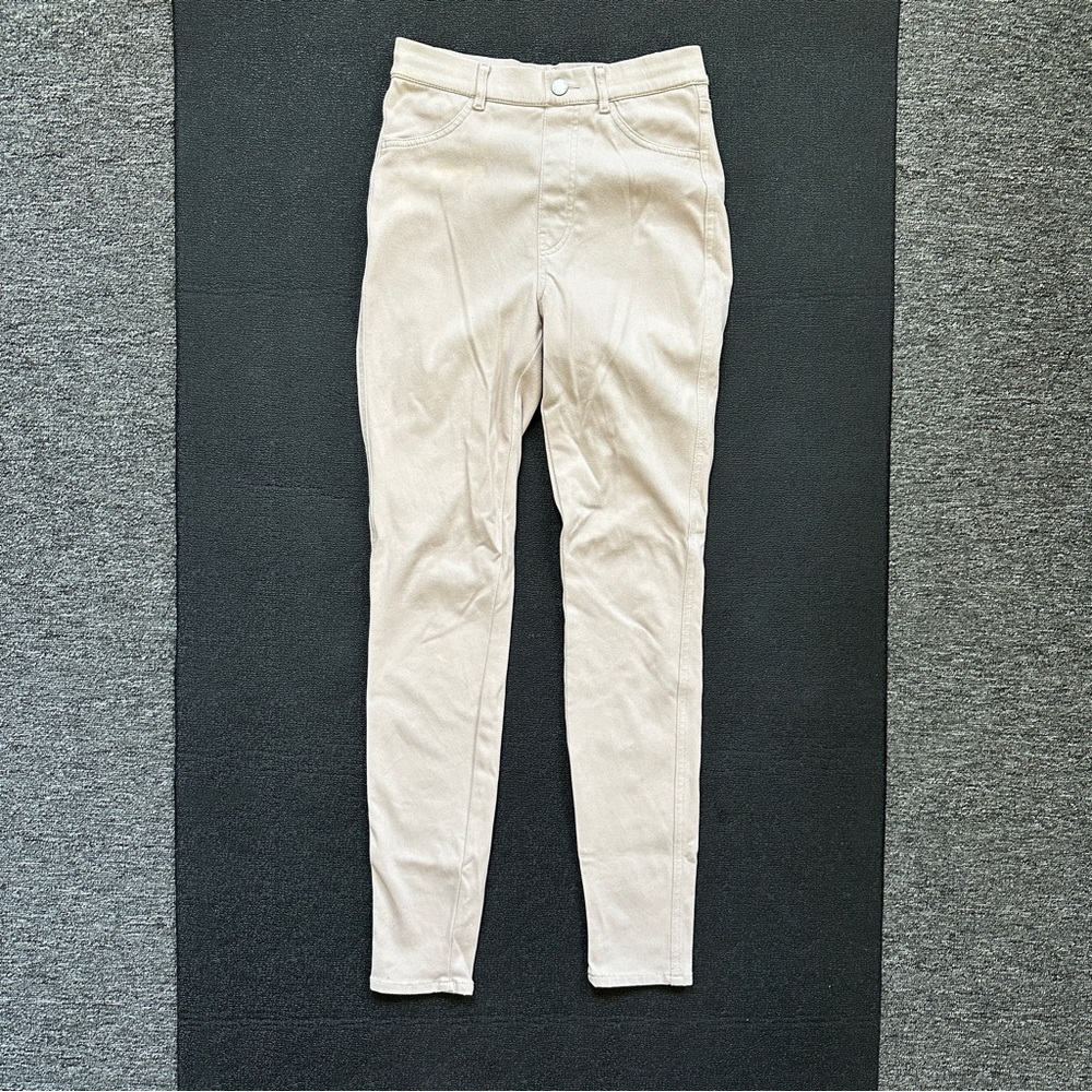 Uniqlo Heattech Pants Leggings Women’s Small Beige Stretchable Size 26-27